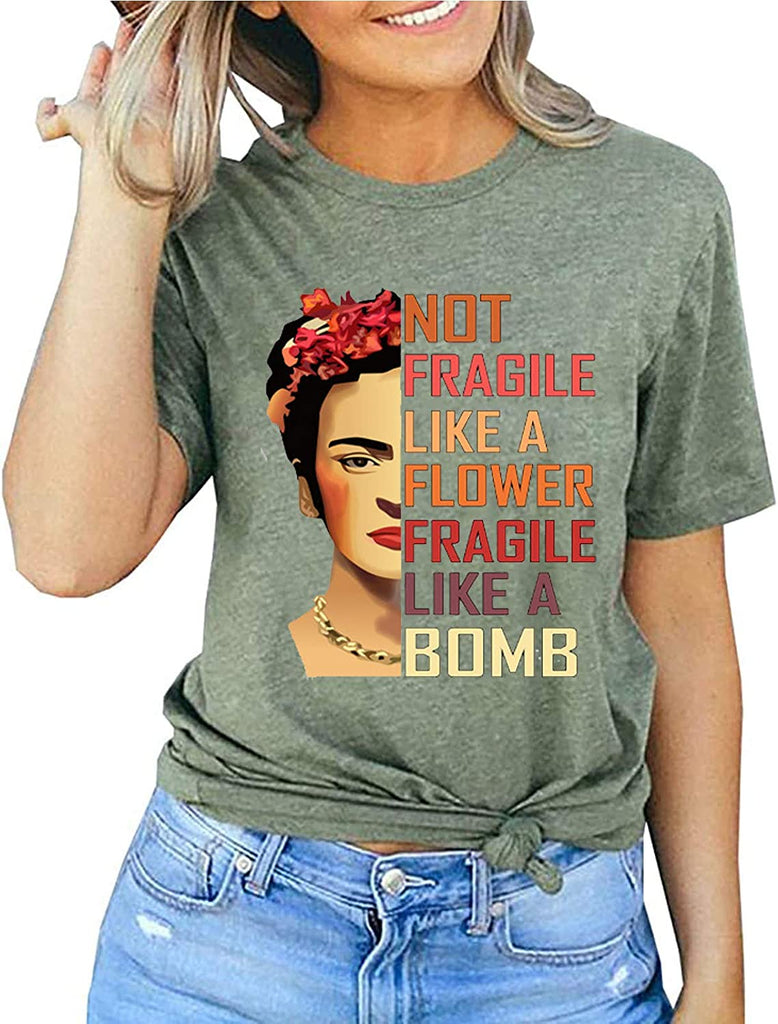 Women Long Sleeve Not Fragile Like A Flower Fragile Like A Bomb Sweatshirt