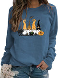 Sweat-shirt pour femme, Costume d'halloween, chat noir, Gnome, citrouille, chauve-souris