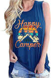 Débardeur Happy Camper pour femmes, t-shirt de Camping