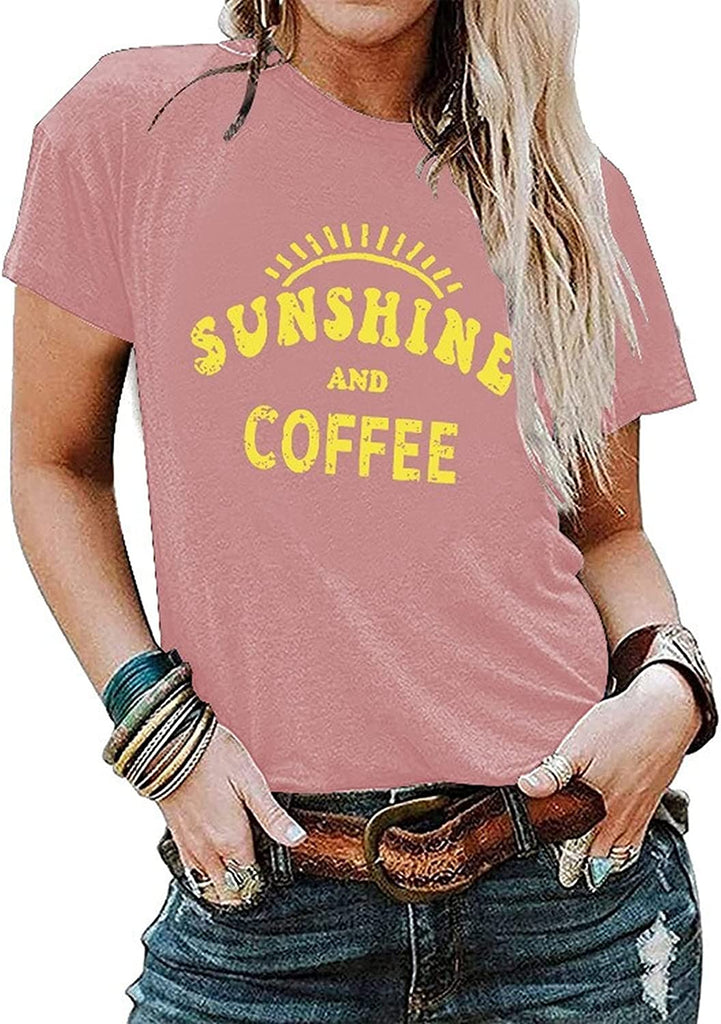 Chemise t-shirts soleil et café