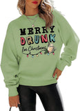 Merry Drunk I'm Christmas Sweatshirt Femme Chemise légère de Noël