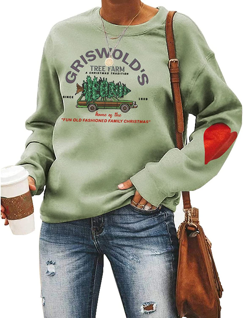 Sweat-shirt Griswold's Tree Farm pour femme, chemise de famille de noël