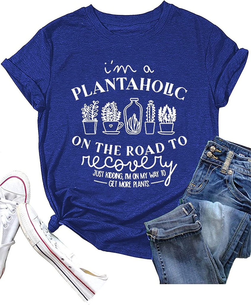 Plant Therapy Shirt I'm A Plantaholic on The Road to Recovery T-Shirt