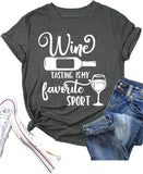 Chemise de dégustation de vin pour femmes, la dégustation de vin est mon t-shirt de Sport préféré