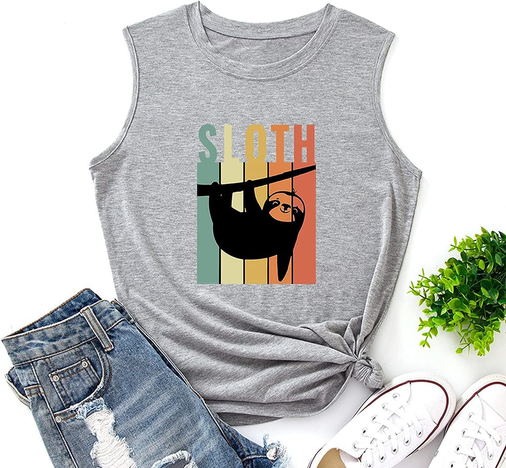 Débardeur paresseux rétro Vintage pour femmes, t-shirt graphique paresseux tendance