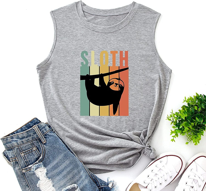 Débardeur paresseux rétro Vintage pour femmes, t-shirt graphique paresseux tendance