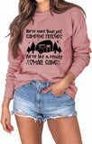 Women Camping Sweatshirt Camp Lovers Gift Long Sleeve Shirt