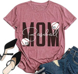 Baseball Mom T-Shirt Baseball Mom Shirt for Women Baseball Graphic Tee Shirt