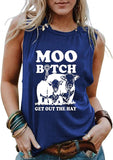 Femmes Moo Bitch Sortez Le Foin Chemise Génisse Débardeur