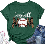 Baseball Mom T-Shirt Baseball Mom Shirt for Women Novelty Shirt
