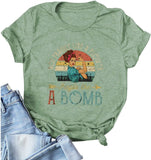 Women Not Fragile Like A Flower Fragile Like A Bomb Graphic T-Shirt