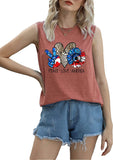 Débardeur tournesol pour femmes, chemise Peace Love America, drapeau américain