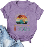 Women Not Fragile Like A Flower Fragile Like A Bomb Graphic T-Shirt