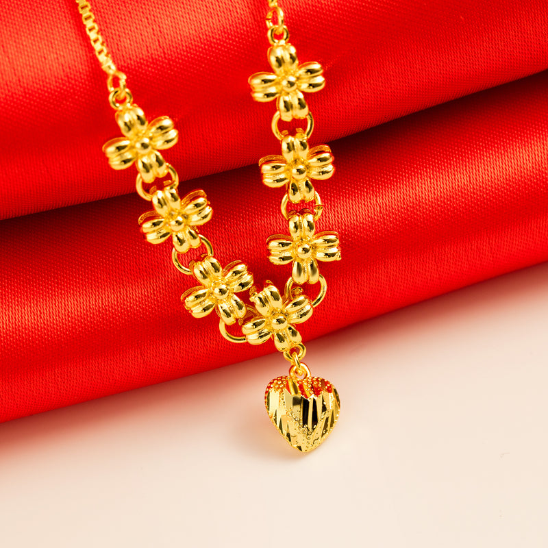NEHZUS – collier de mariée, vente directe d'usine, accessoires, vente en gros, cuivre plaqué or, couleur, pendentif d'amour, chaîne à fermoir