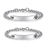NEHZUS Edelstahlarmbänder mit individueller Gravur für Herren und Damen, personalisiertes Geschenk für Paare