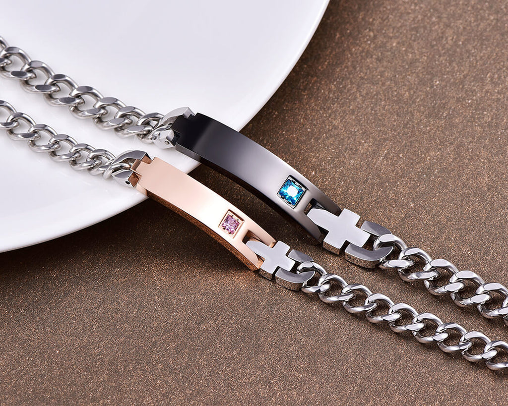 couples bracelets couples gifts couples jewelry personalized bracelets id name bracelets