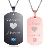 Halskette mit Anhänger „Forever Always“ für Paare, Halsketten für Paare, Geschenk für Paare, Geschenk für den Liebhaber