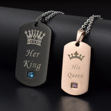 nehzus jewelry couples necklace queen and king jewelry couples tags