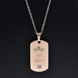 nehzus jewelry couples necklace queen and king jewelry couples tags
