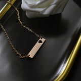 NEHZUS – collier de barre gravable pour femmes, collier avec nom personnalisé, cadeau d'anniversaire