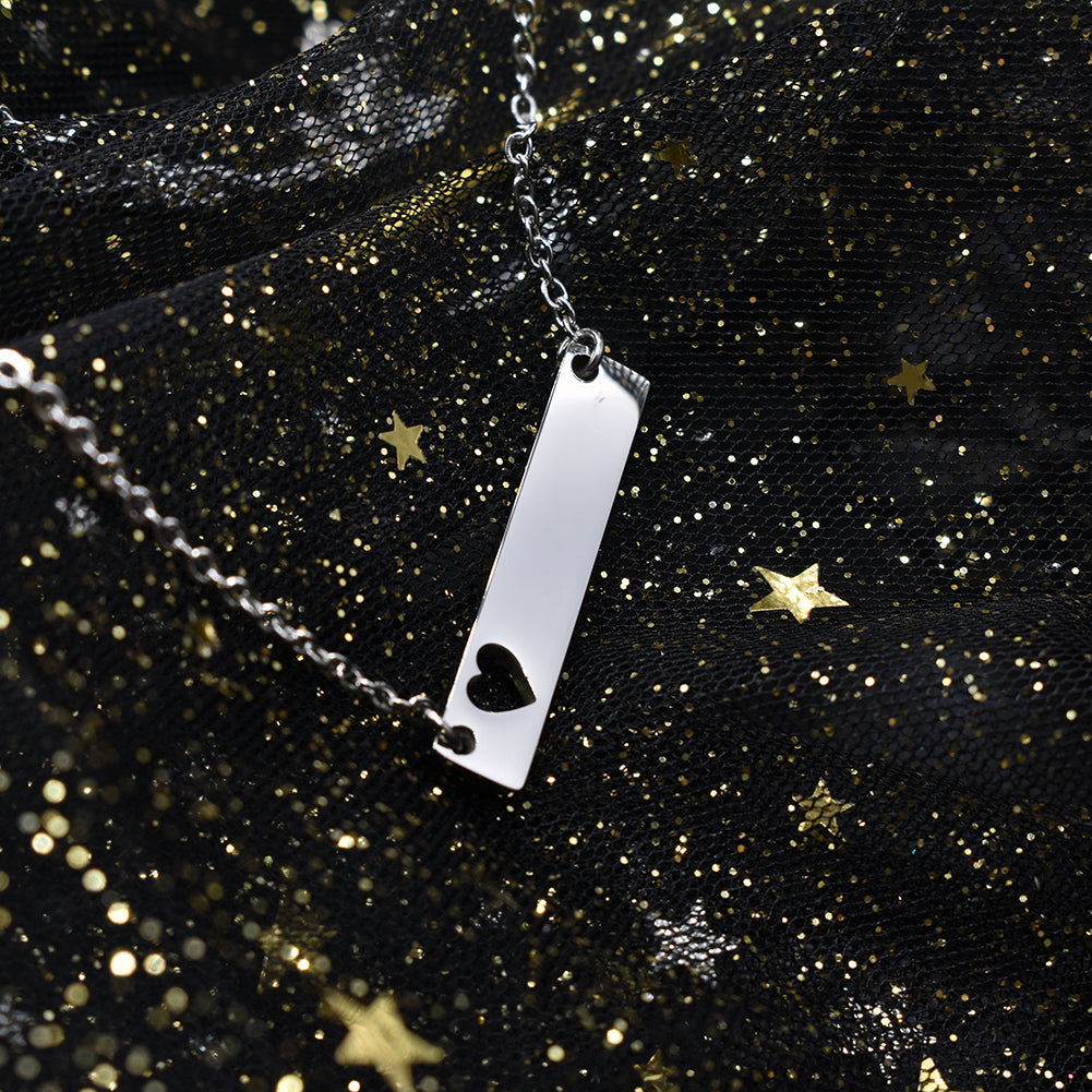 NEHZUS – collier de barre gravable pour femmes, collier avec nom personnalisé, cadeau d'anniversaire