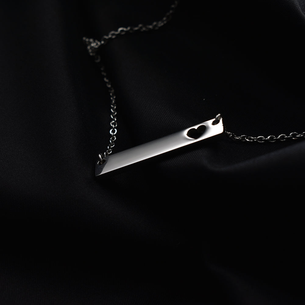 NEHZUS – collier de barre gravable pour femmes, collier avec nom personnalisé, cadeau d'anniversaire
