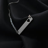 NEHZUS – collier de barre gravable pour femmes, collier avec nom personnalisé, cadeau d'anniversaire