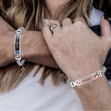 NEHZUS Bracelets de couple pour elle et lui en acier inoxydable assortis pour anniversaire