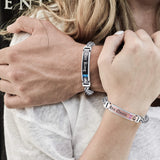 NEHZUS Bracelets de couple pour elle et lui en acier inoxydable assortis pour anniversaire