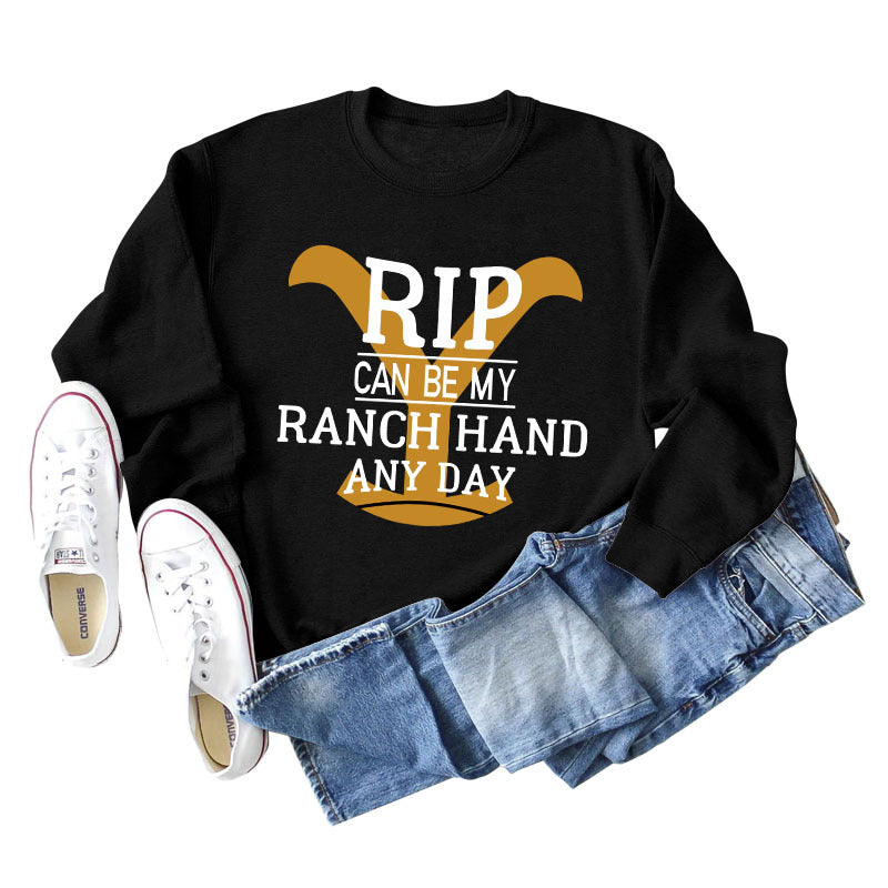 RIP CAN BE MY RANCH HAND Bottoming Long Sleeve Sweater Girl