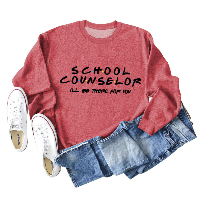 SCHOOL COUNTSELOR I'LL Autumn and Winter Bottoming Round Neck Long Sleeve Women's Sweater