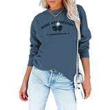 Rose Apothecary Casual Brief Rundhals Langarm Pullover Lose Mode Bodenbildung Mantel Top Weibliche