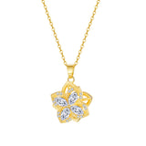 NEHZUS Hip-hop clavicule chaîne mode minimaliste à la mode nouvelle fleur zircone collier
