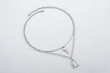 Collier pendentif clé et serrure, bijoux en acier inoxydable pour femmes