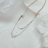 NEHZUS – pendentif d'amour classique et créatif, avec Double couche en acier inoxydable, nouveau collier pour dames