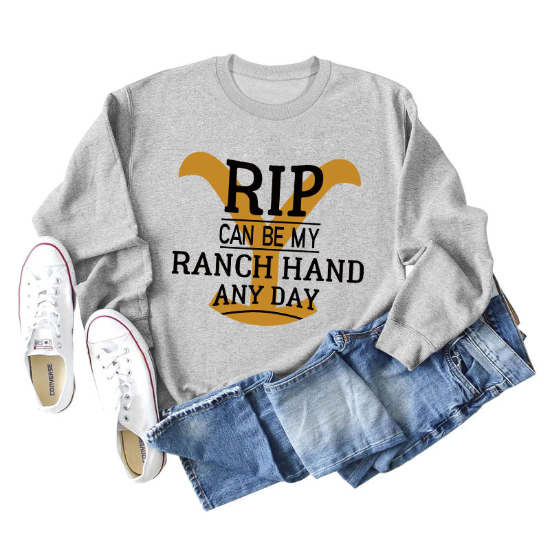 RIP CAN BE MY RANCH HAND Bottoming Long Sleeve Sweater Girl