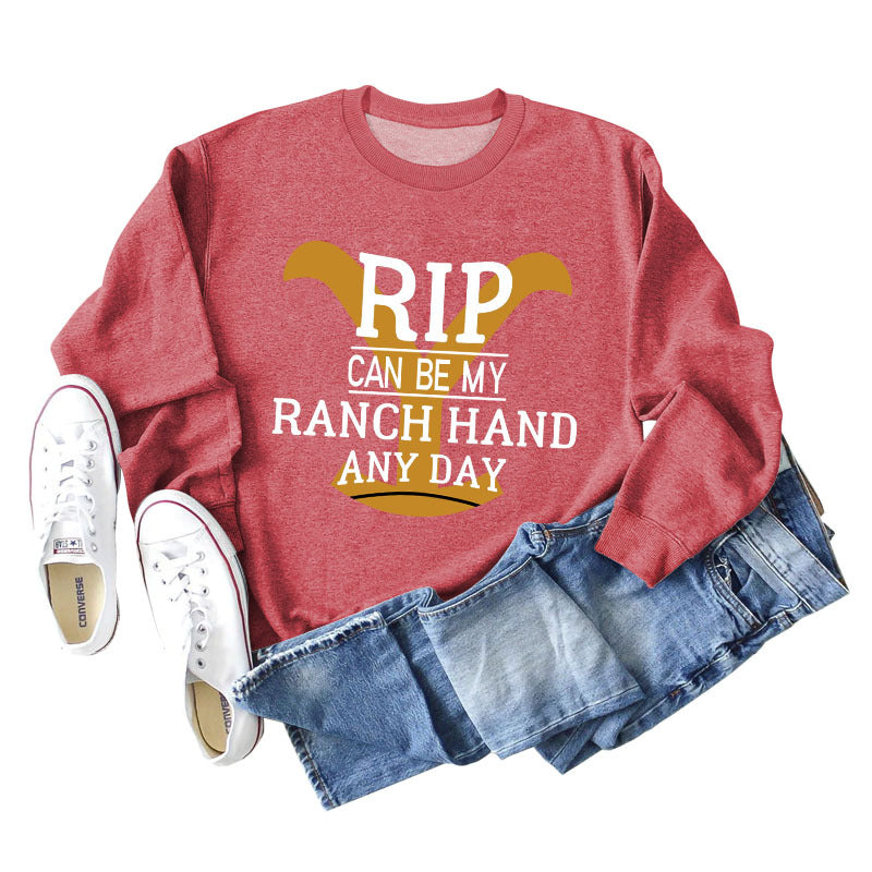 RIP CAN BE MY RANCH HAND Bottoming Long Sleeve Sweater Girl