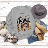 Sweat-shirt ample à manches longues et col rond pour femme, haut avec lettres, Nunse Life