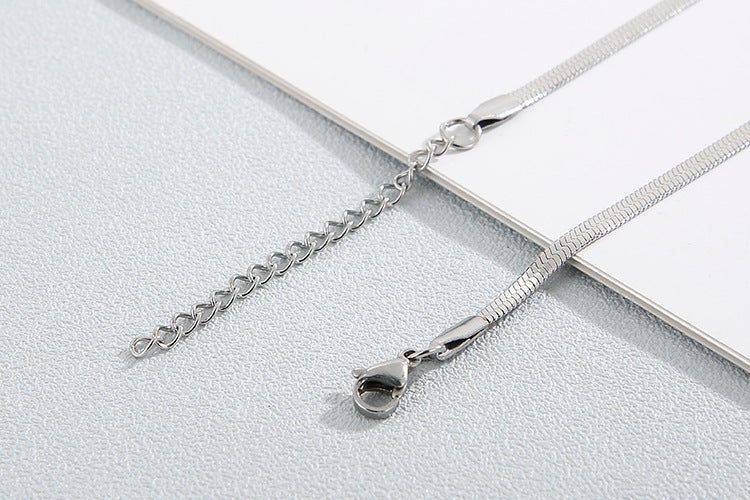 Chain with chain titanium necklace snake bone chain for women