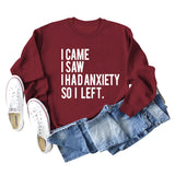ICH KAM ICH SAH ICH HATTE Brief Lose Herbst und Winter Langarm Plus Größe Pullover Mädchen