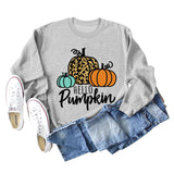 Hellp Pumpkin Pumpkin Halloween Letters Round Neck Large Size Long-sleeved Sweater Women