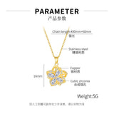 NEHZUS Hip-hop clavicule chaîne mode minimaliste à la mode nouvelle fleur zircone collier