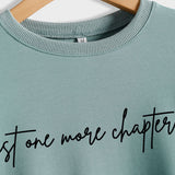 Just One More Letters Round Neck Sweater Female Large Size Long Sleeve