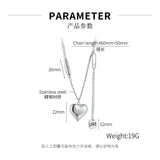 Simple and Versatile Personalised Love Chain Tassel Necklace In Titanium Steel