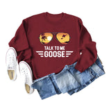 Talk Me Goose Round Neck Fashion Long Sleeve Loose Large Size Sweater