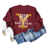 RIP CAN BE MY RANCH HAND Bottoming Long Sleeve Sweater Girl