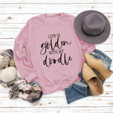 LIFE IS Golden Letter Print Sweatshirt