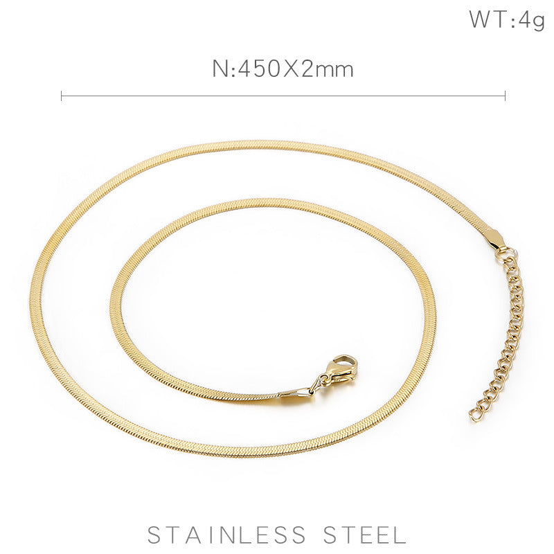 Chain with chain titanium necklace snake bone chain for women