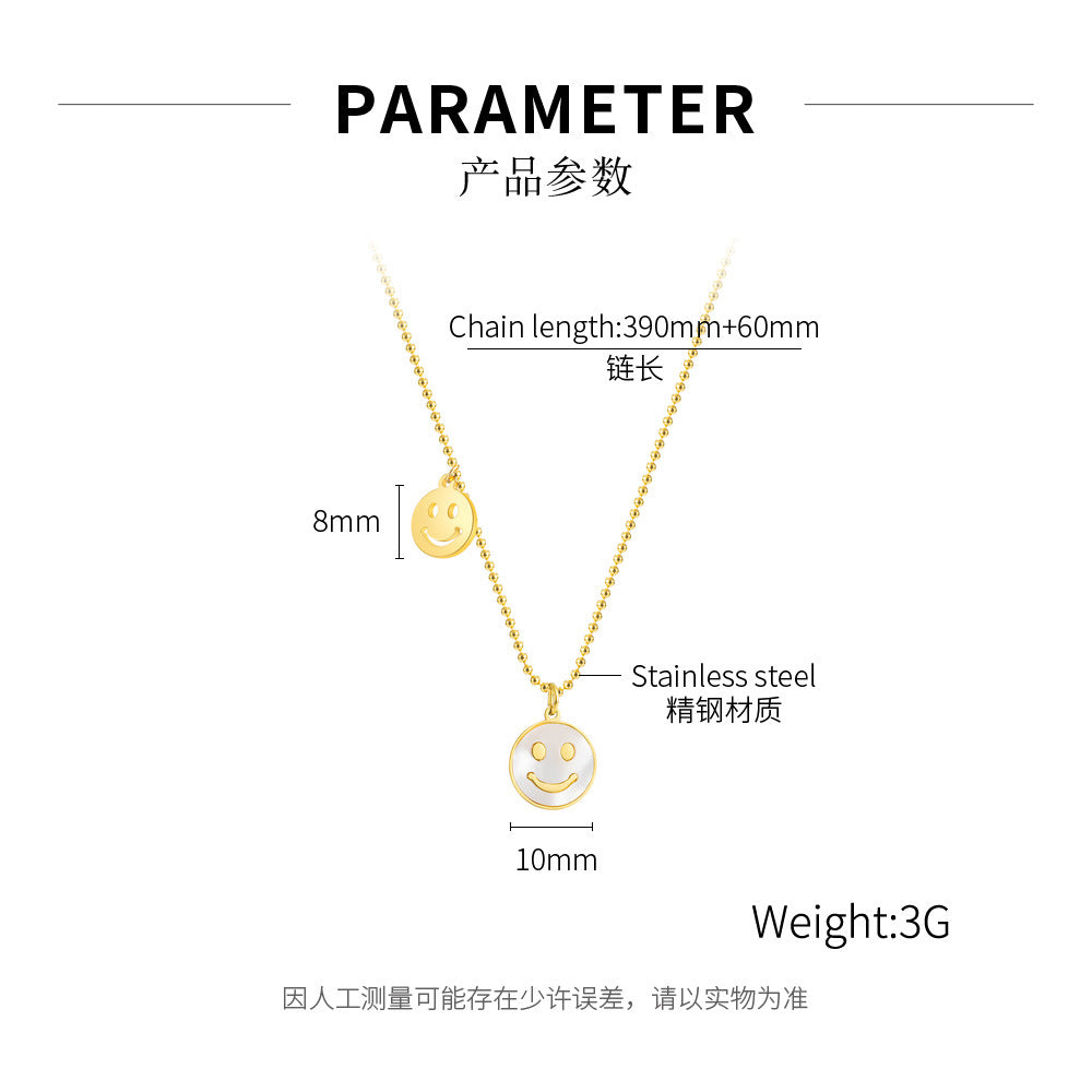 New Smiley Face Pendant Personalised Fashion Compact Design Women's Collarbone Chain
