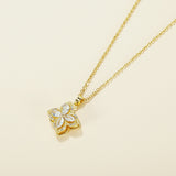 NEHZUS Hip-hop clavicule chaîne mode minimaliste à la mode nouvelle fleur zircone collier